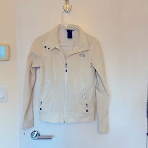 North Face Women's White and Cream Jacket Venture 2